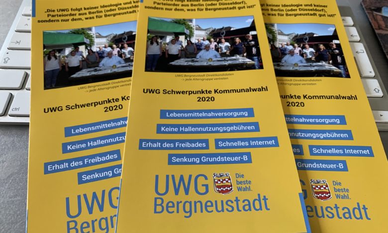 UWG Bergneustadt - Unsere politischen Schwerpunkte im Flyer