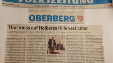 UWG Bergneustadt wirkt: Kein Beratervertrag mit Wilfried Holberg!
