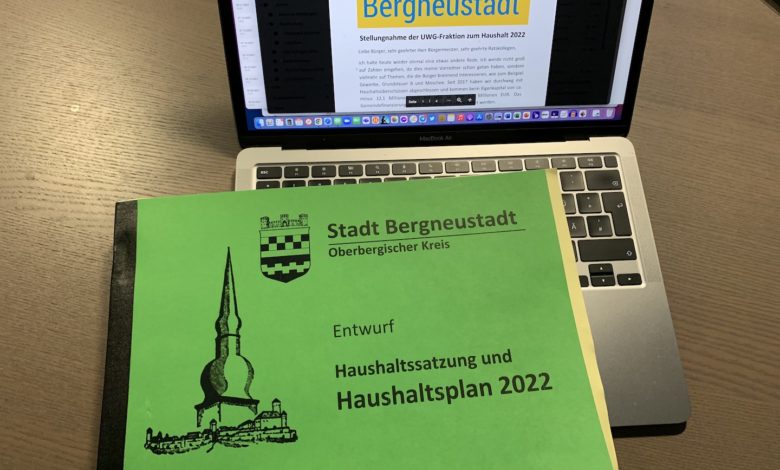 Haushaltsrede 2022 UWG Bergneustadt