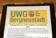 UWG Bergneustadt - Haushaltsrede 2022 - Jens-Holger Pütz