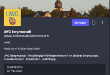 Mastodon Account bei Oberberg.NRW von der UWG Bergneustadt.