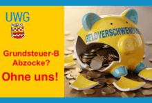 Die UWG Bergneustadt mahnt die aktuelle Geldverschwendung in Bergneustadt an.