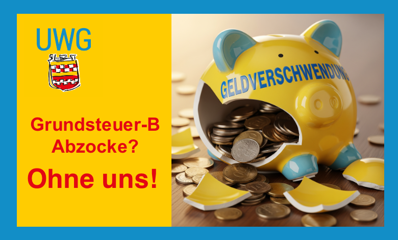 Die UWG Bergneustadt mahnt die aktuelle Geldverschwendung in Bergneustadt an.