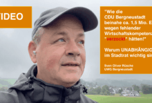 Sven Oliver Rüsche spricht über die Wirtschaftskompetent der CDU Bergneustadt.