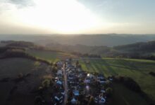 Windkraftanlagen in Bergneustadt - Blick von Belmicke in Richtung Sülemicke.