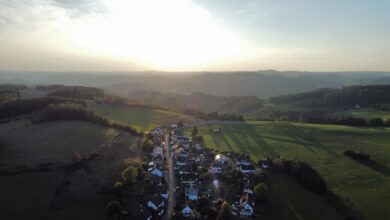 Windkraftanlagen in Bergneustadt - Blick von Belmicke in Richtung Sülemicke.
