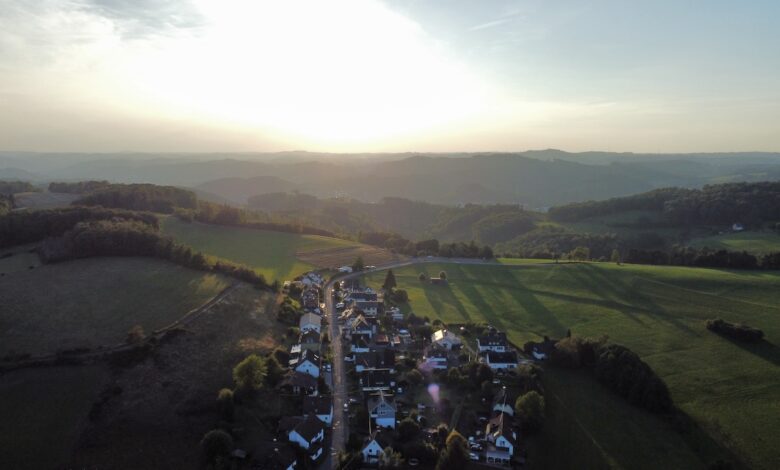 Windkraftanlagen in Bergneustadt - Blick von Belmicke in Richtung Sülemicke.